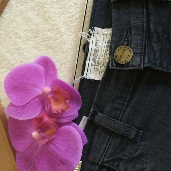 Anthropologie Current Elliott Cargo Skinny Jeans Black Size 23 - Picture 12 of 14